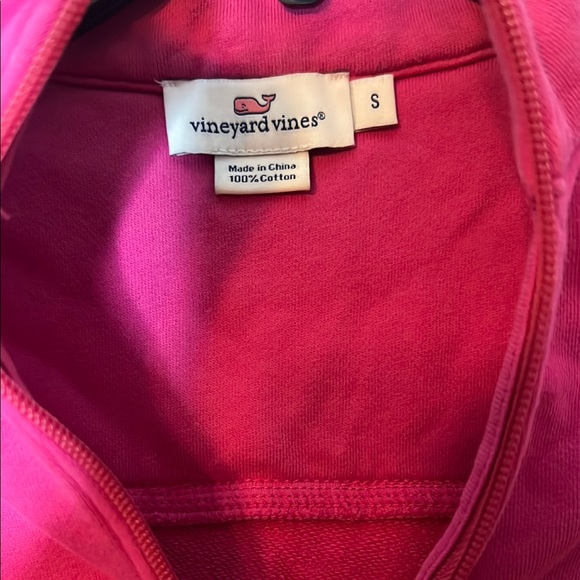 Vineyard Vines Pink Zippered Polo Sweatshirt - Picture 2 of 4